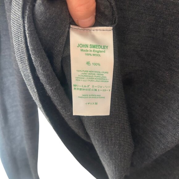 John Smedley Marcus Extra Fine Merino Wool Jumper Men's Size XL Charcoal in EUC! - Picture 4 of 5